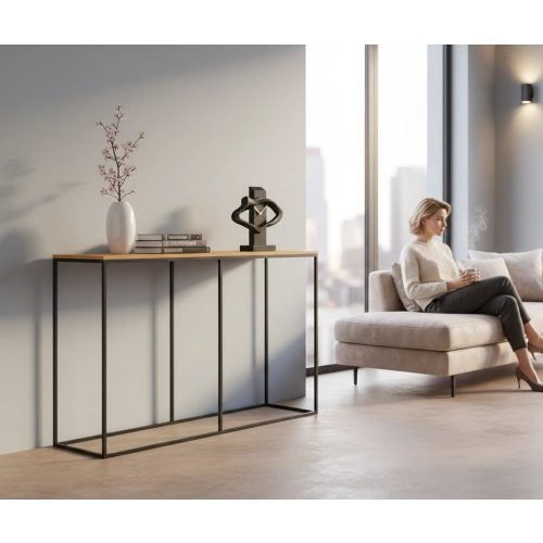 KONSOLA - REGAŁA Z DREWNA LITEGO DĄB OLCHA JESION SKD-386